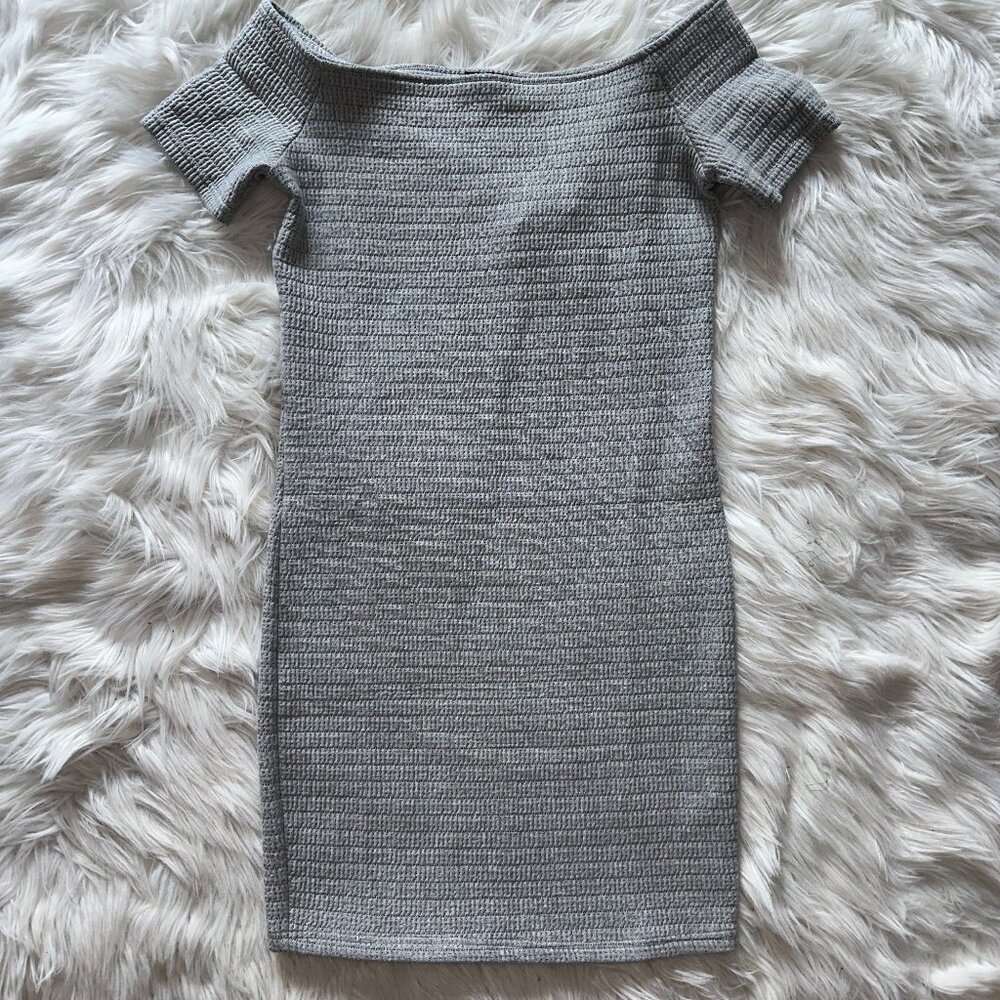 Topshop Cotton Off the Shoulder Dress